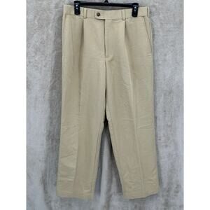 Cubavera Pants Mens‎ 32x30 Tan Pleated Dress Slacks Office Career Church Pockets